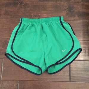 Green and Navy Nike Dri-Fit Shorts XS